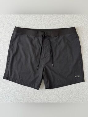 BYLT Mens Premium Basics Boardshorts Size 38 / XL Black White Polka Dots Classic